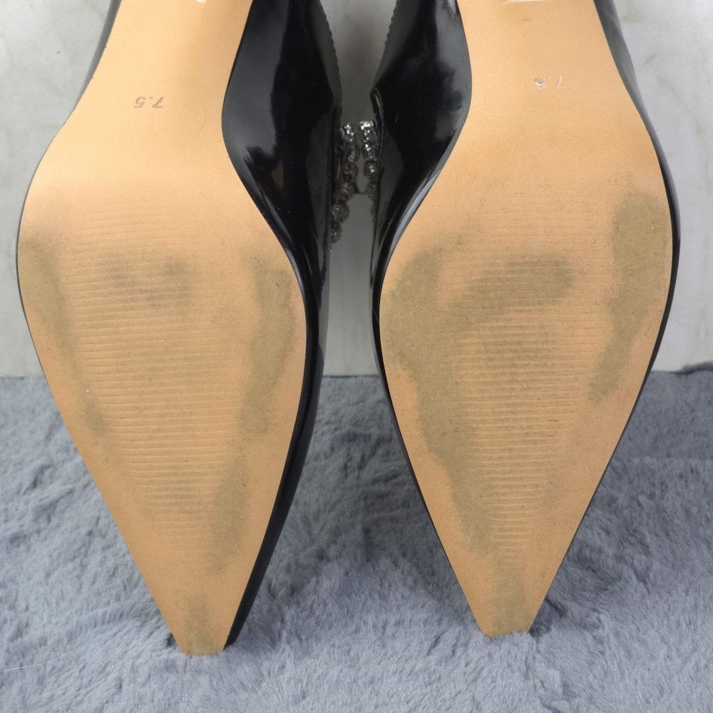 Mira Azzurra Rhinestone Strappy Heeled Mules, Pointy Toe - Picture 10 of 14